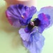 Iris Flower Hairpin. Barrette. Hair Accessory. Purple. Blue. Pearl. Fascinator. Wedding. Spring. Summer. Whimsical. Statement.