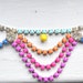 Hand Painted Neon Vintage Rhinestone Necklace