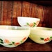 Fire King Peach Blossom Bowls