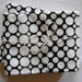 Vintage Retro Black and White 60ies Cotton Polkadot Vintage fabric for sewing / sewing supply