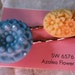 Handmade vintage hair pins- blue and yellow flowers