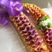 Hawaiian Ribbon Lei Gold and Purple