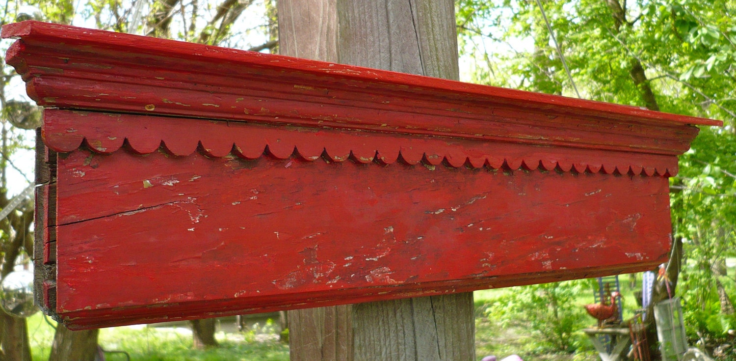 Wood Shelf Reclaimed Dentil Molding Shelf Wall Shelf