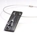 Grey Pendant Necklace - Unique Polymer Clay Necklace - One-Of-A-Kind Jewelry - Quiet Storm