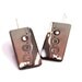 Minimalist Brown Earrings, Contemporary Art Jewelry