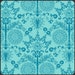 ALMOST GONE Art Gallery Fabrics - Pat Bravo BAZAAR Style Collection - Imperial Turquoise - 3/4 Yard Cotton Fabric Remnant