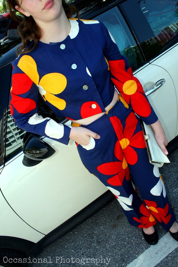Flower Power Vintage Pantsuit Loomtogs