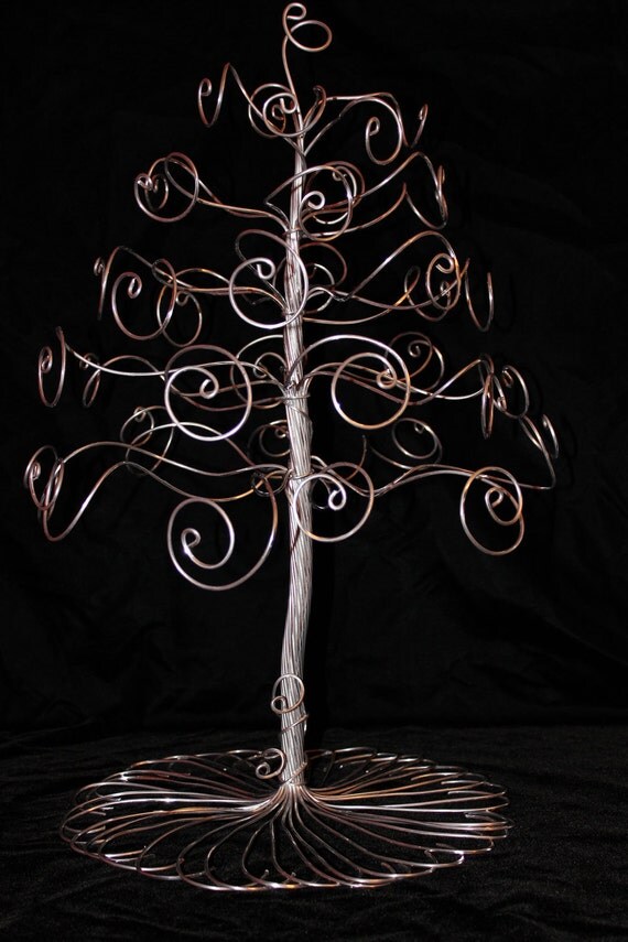 XLarge Jewelry Organizer Tree Display Stand Large Silver 32