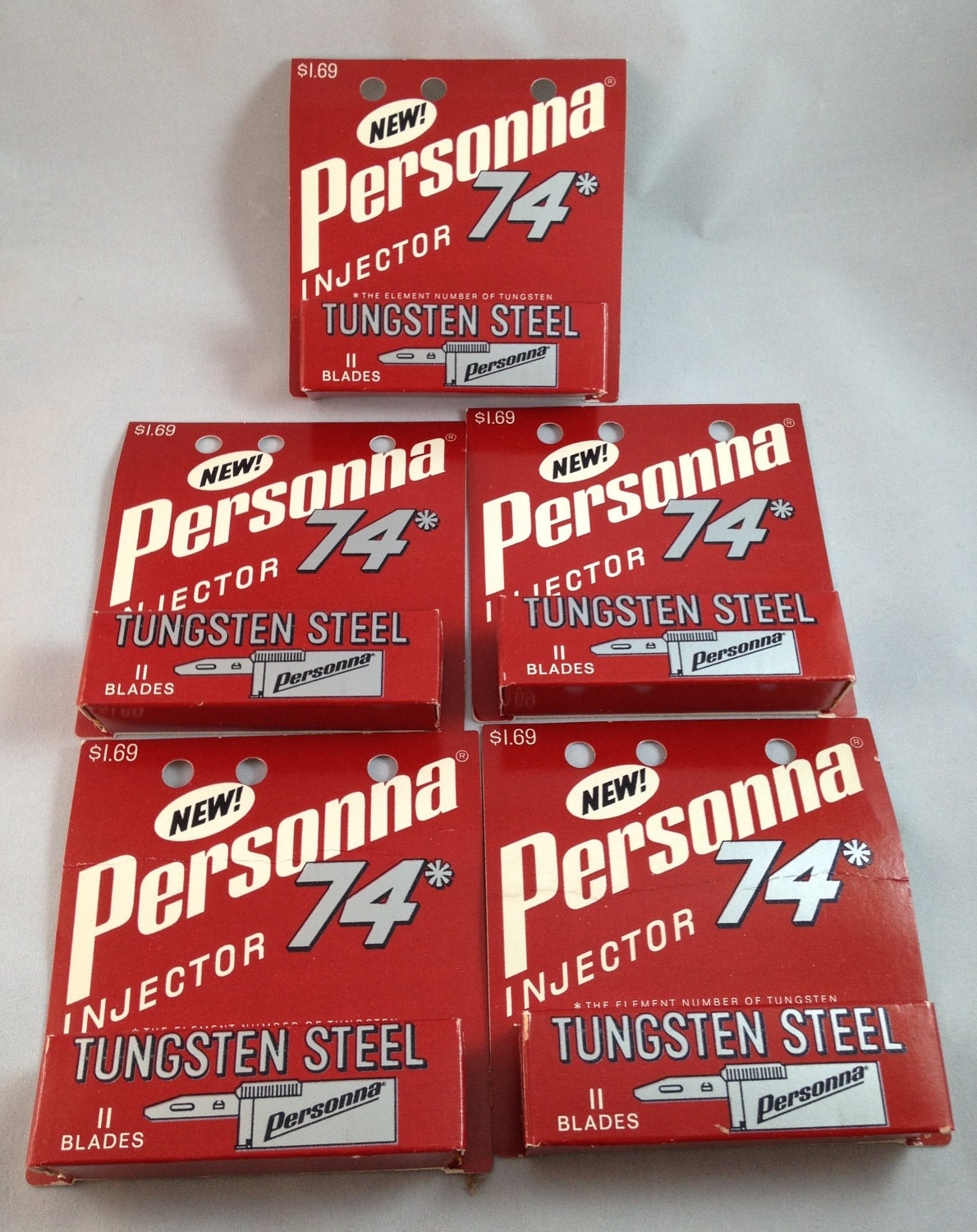 NOS Personna 74 Injector Razor Blades 5 Packs of 11