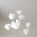 Pure Love Mobile, white paper hearts, baby shower gift, customizable