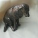 Black Lab Dog, Gunmetal Black Labrador Retriever Porcelain Miniature