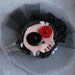 Felt Skull Hair Clips - Handmade accessories - Kawaii - black and pink