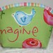 Imagine Coin Purse Quilted Zipper Pouch Wallet - Green, Blue, Pink