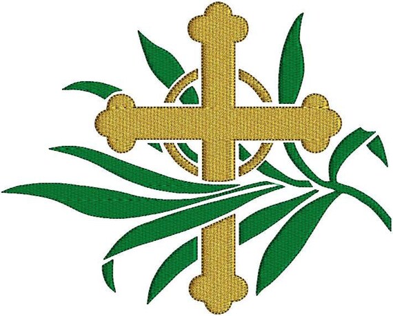 Cross Jesus Easter Cross Palm Sunday Church Palms Palm Leaves