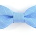Men Wedding Kids Clip-On Bow Tie - light blue plaid bowtie - Baby, toddler boys tie .