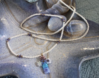 Cloisonne Cross Beaded Necklace