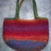 Small Crochet Wool Felted Purse