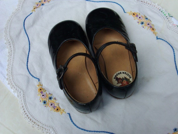 SALE Vintage Girls Buster Brown Mary Janes by LostAtticTreasures