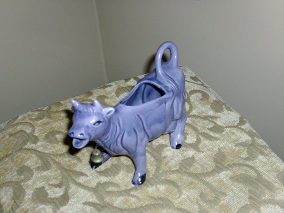 vintage purple cow figurine