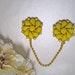 Yellow Rhinestone Flower Sweater Guard Item No: 15304