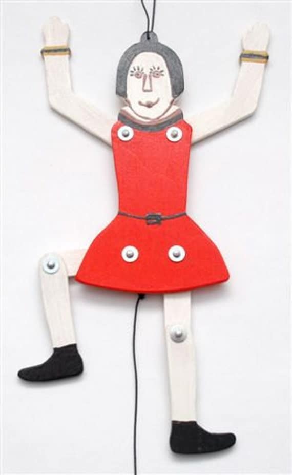 Items similar to Jumping Jack puppet doll on Etsy