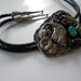 Navajo Coral & Turquoise Eagle Head Bolo Tie