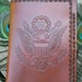 handmade leather passport cover/ tooled leather