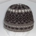 Fairisle cap handknitted in 100 per cent alpaca wool