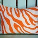 New 12" X 16" orange, white zebra contemporary print designer outdoor indoor fabric- decorative pillow cover-throw pillow-accent pillow