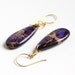 Purple Jasper Earrings - Aqua Terra, Purple Turquoise, Violet, Gold Vermeil, Gemstone