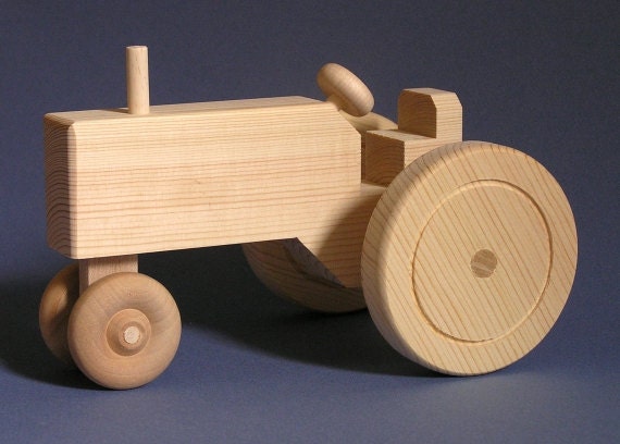 Large Wooden Toy Tractor