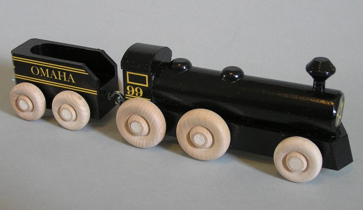 Black Big Boy Wooden Locomotive by Aero1Toys on Etsy