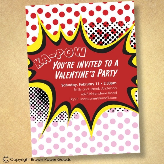 Pop Art Invitations 3