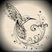 Wood Mounted Rubber Stamp Hummingbird