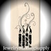 Wood Mounted Rubber Stamp Flourished Candle Cluster