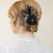 Feather Hair Clip Brooch -- Chocolate and Bronze