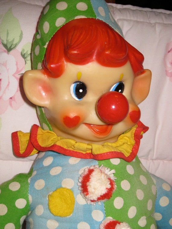 vintage wind up musical clown