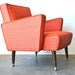 Mid century coral arm chair - Etsy Front Page Item
