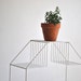 White Mid Century Plant Stand