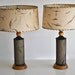 Mid Century Lamp Pair with Fiberglass shades