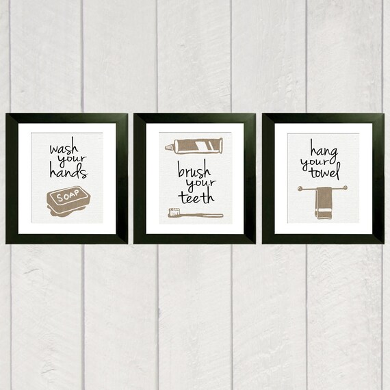  Bathroom  Art Print Set of 3