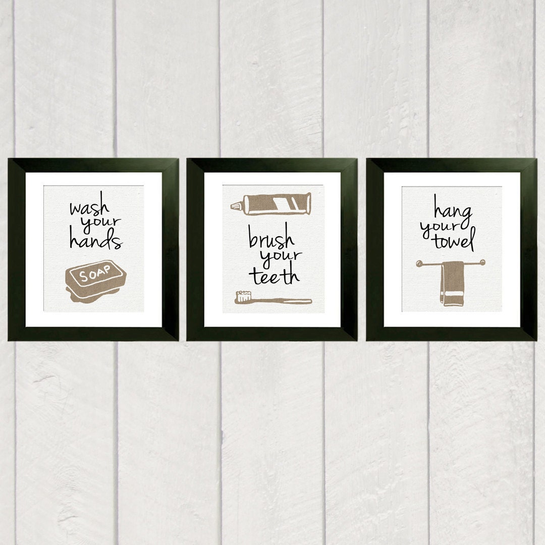 Bathroom Art Print Set of 3