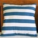 French Stripe 16in square pillow cover - designer Bassett McNabb Co fabric - Americana - Shabby Chic - 16x16