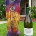 Wool Wine Carrier Boho Spiral Purple Gold Gift