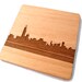 Chicago Skyline - Regular, Laser Cut Alder Wood Coasters, Set of 4
