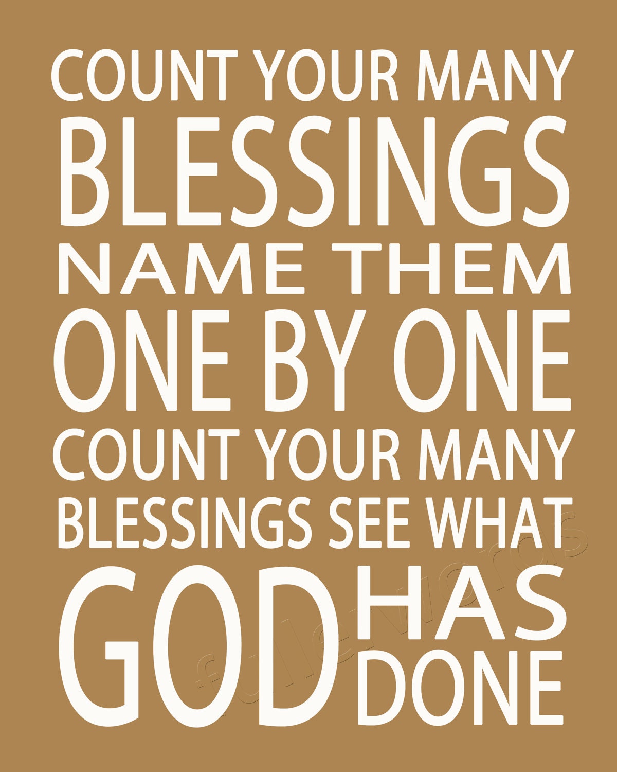 Count Your Blessings Hymn Lyrics Digital Printable Word Art