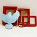 upcycled frame set // wall decor gallery collection // paprika orange red aqua // small frames // bird wall hanging