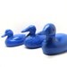 cobalt blue mallards, painted ducks // bright decor, man cave, for him, hunting, lodge, upcycled figurines, duck decoy
