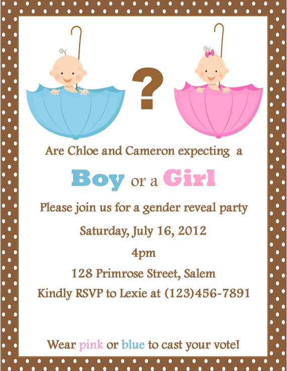 Items similar to Gender Reveal Party Invitation on Etsy