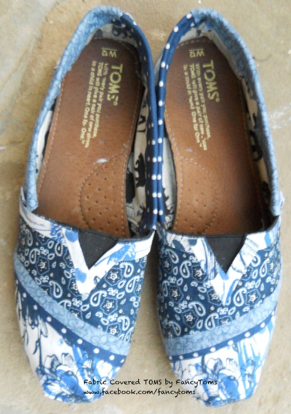 Items similar to Custom Toms Shoes Fabric covering to rejuvenate your